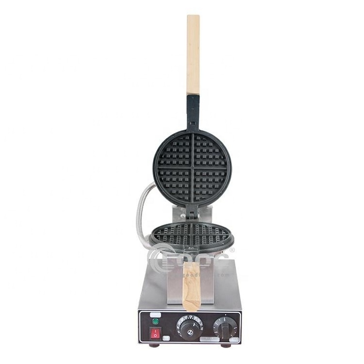 Factory Wholesale Restaurant Commercial Single Stainless Steel  Rotating Belgian Waffle Maker