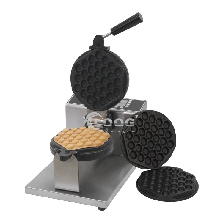 Factory Price Nonstick Kitchen Equipment Changeable Plate Egg Waffle Machine Commercial Digital Bubble Waffle Maker