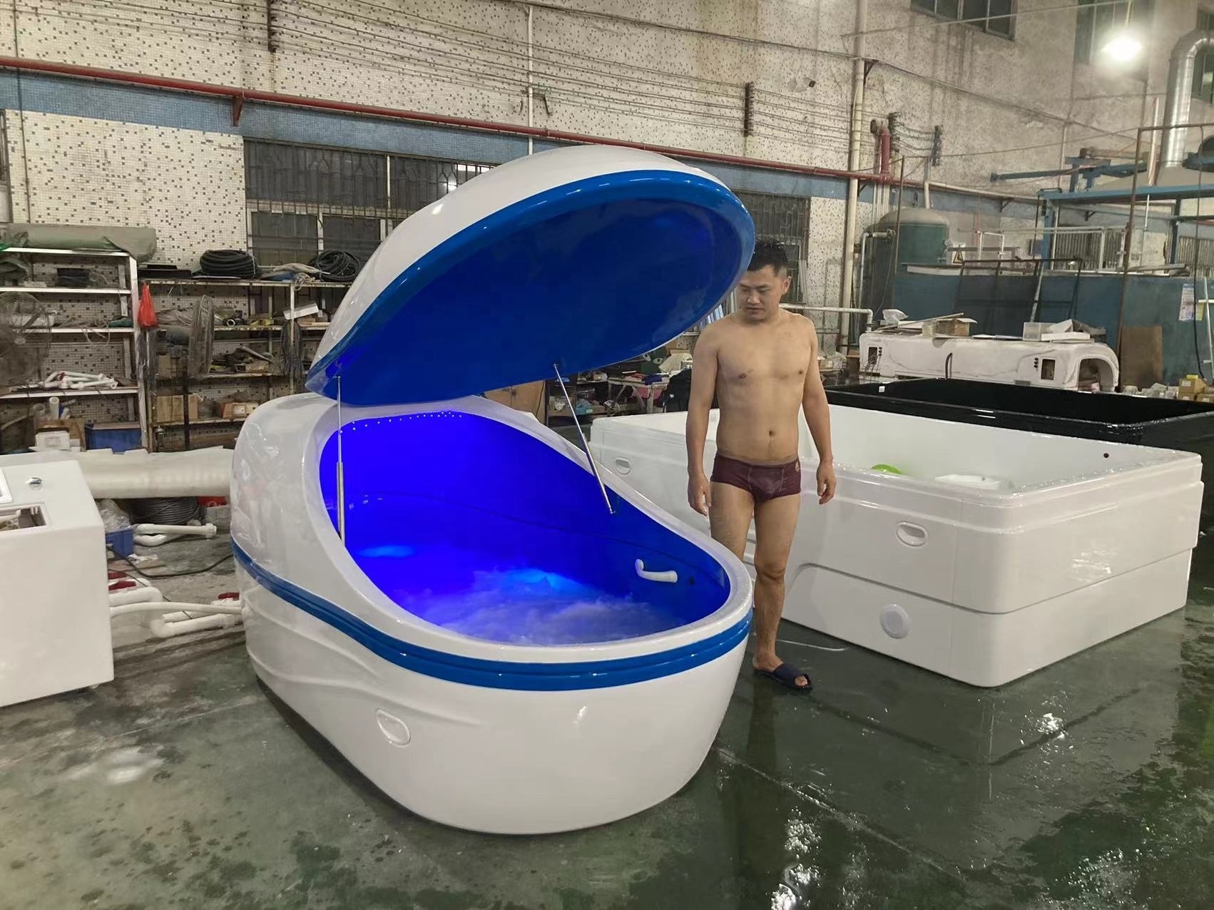 3D big 2 people stress reduce anti-gravity floating salt water massage hydro tank pod spa bathtub jaccuzi bubble jakuzi jet tubs