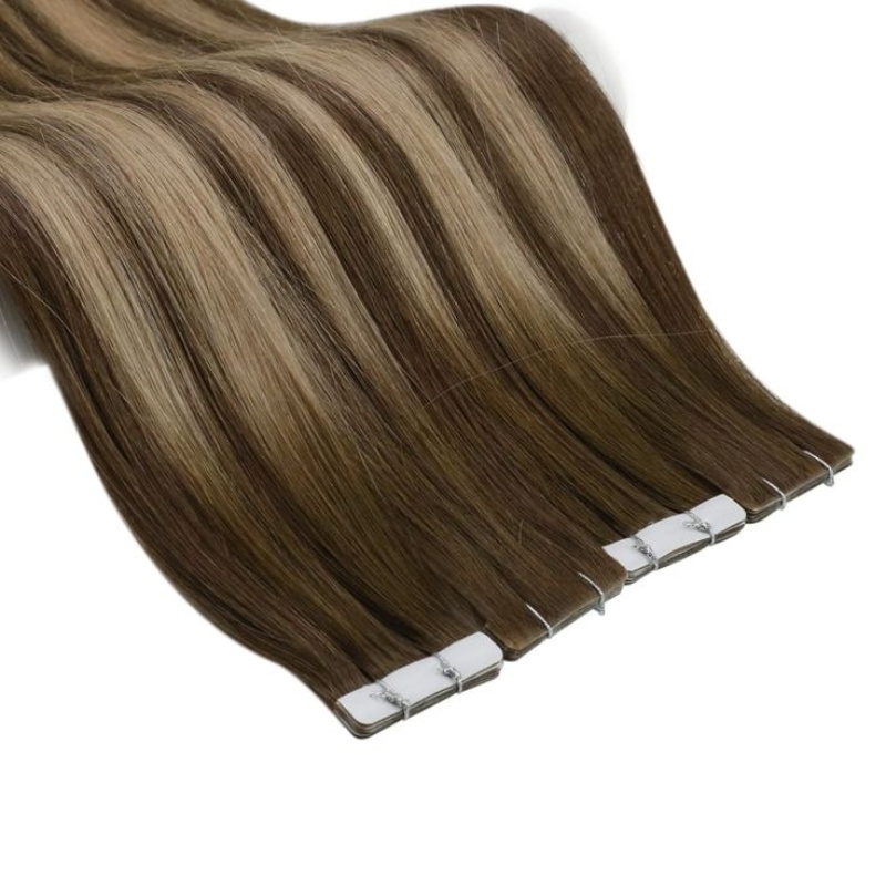 GL Top Seamless Hand Tied Pu Skin Weft Injected Tape In Invisible Tape Hair Extensions Invisible Tape in Hair Extensions Human