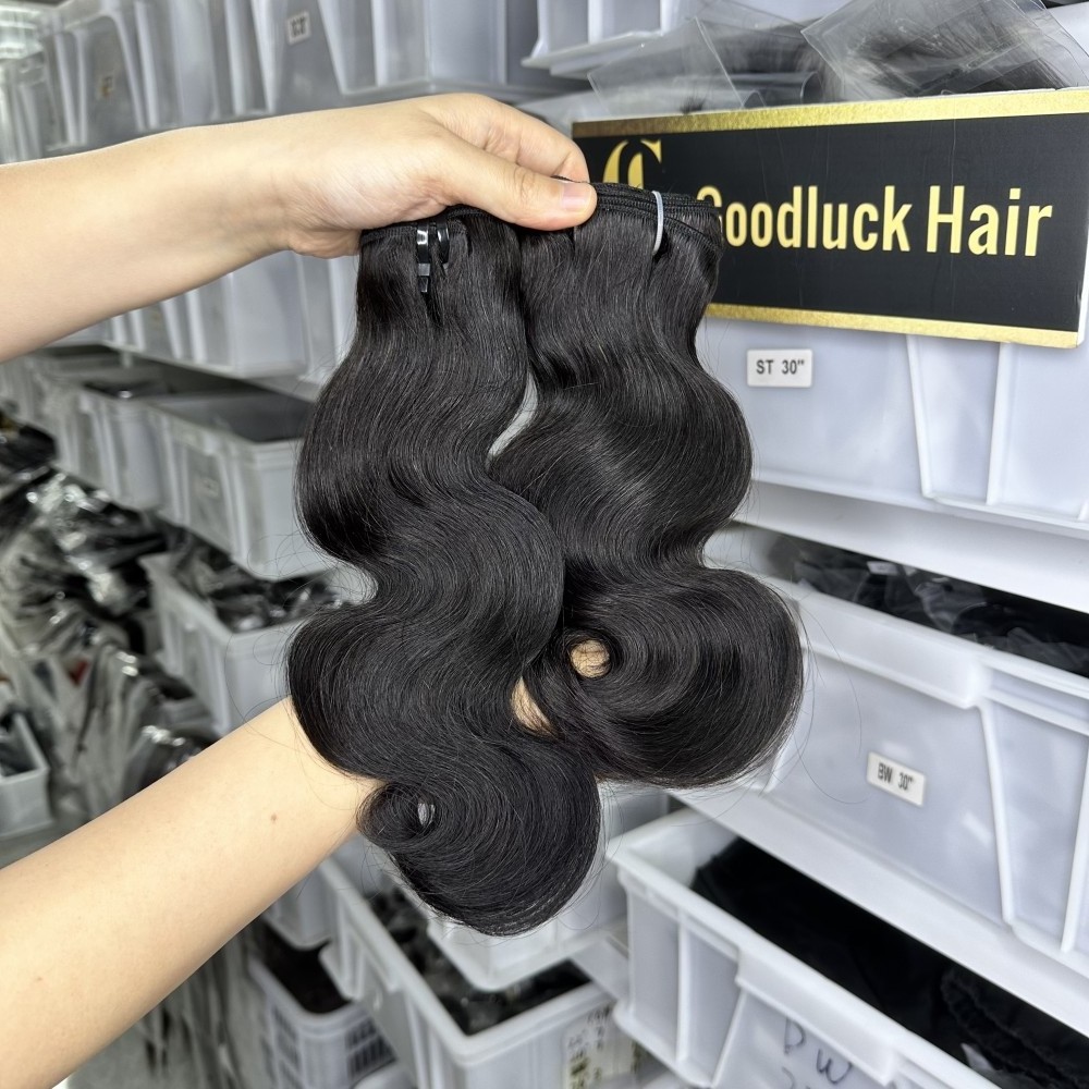 goodluck raw brazilian short hai weaves 12a 30in body wave bundles bulk human hair solo donor