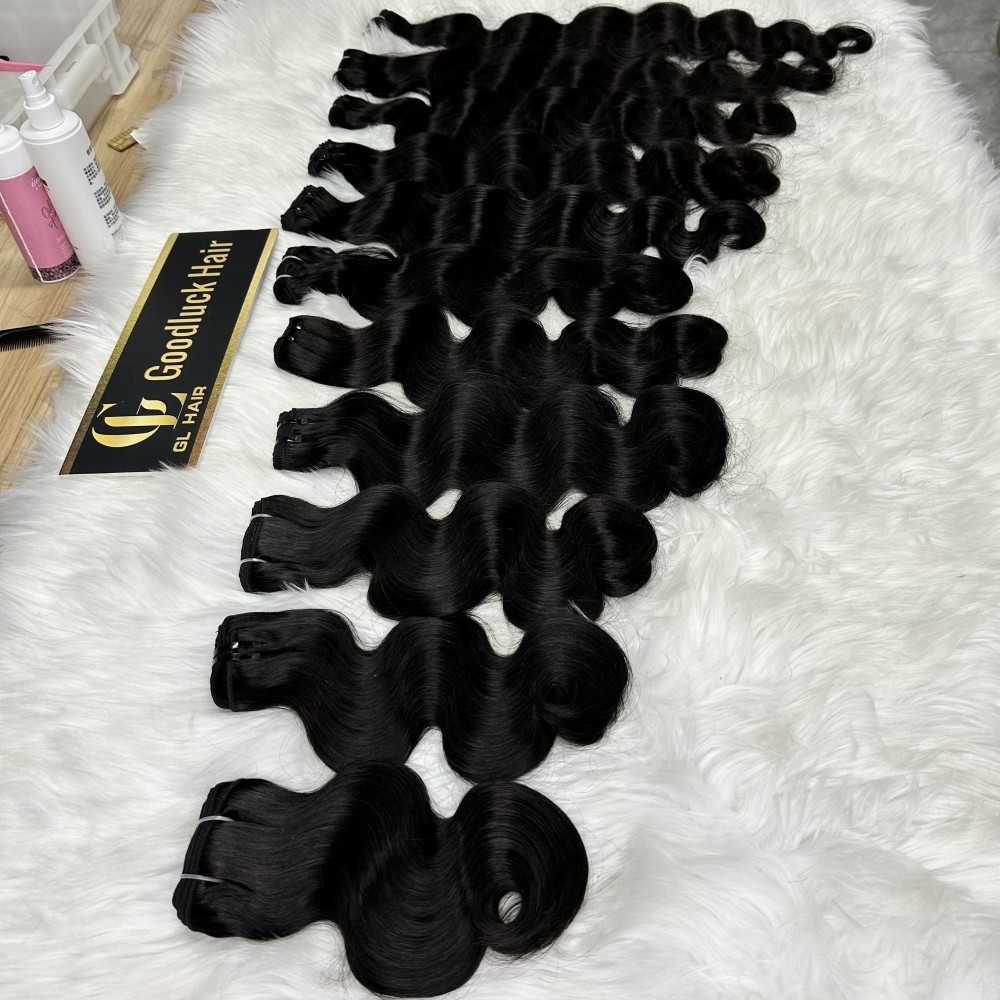 goodluck raw brazilian short hai weaves 12a 30in body wave bundles bulk human hair solo donor