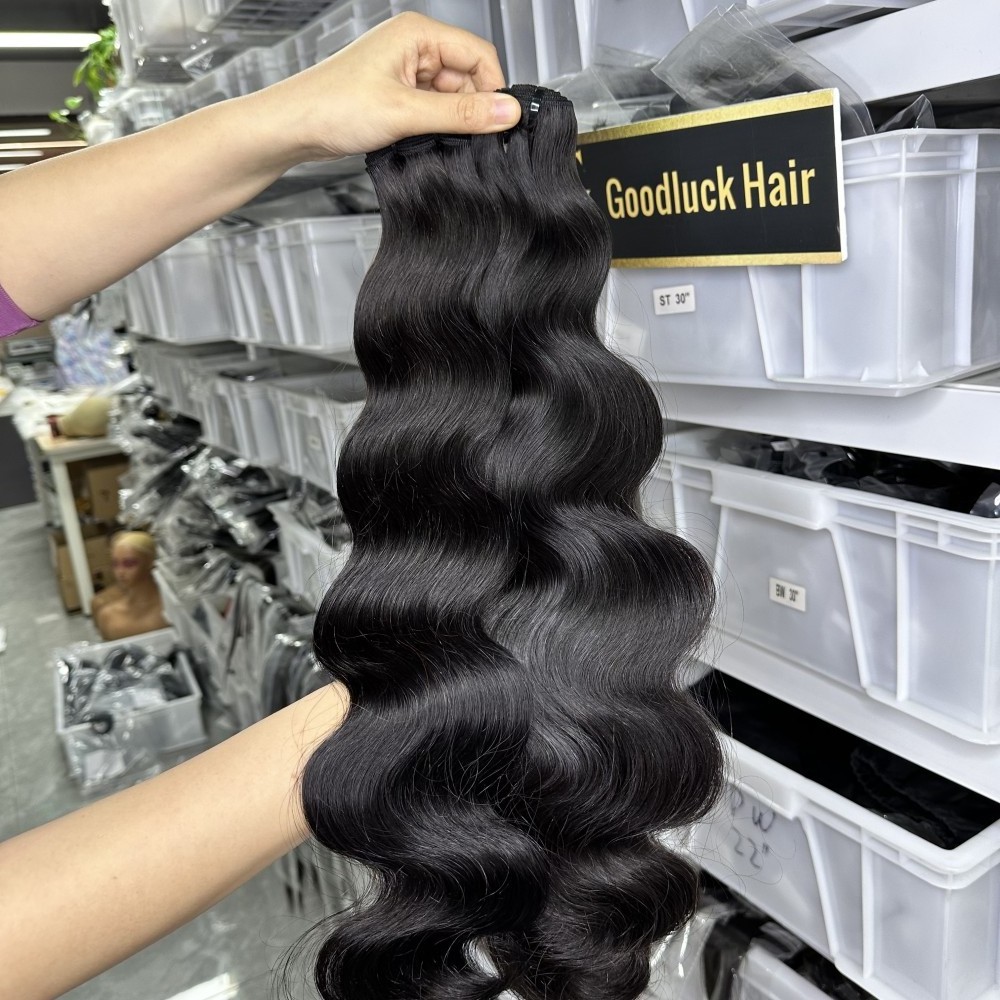 goodluck raw brazilian short hai weaves 12a 30in body wave bundles bulk human hair solo donor