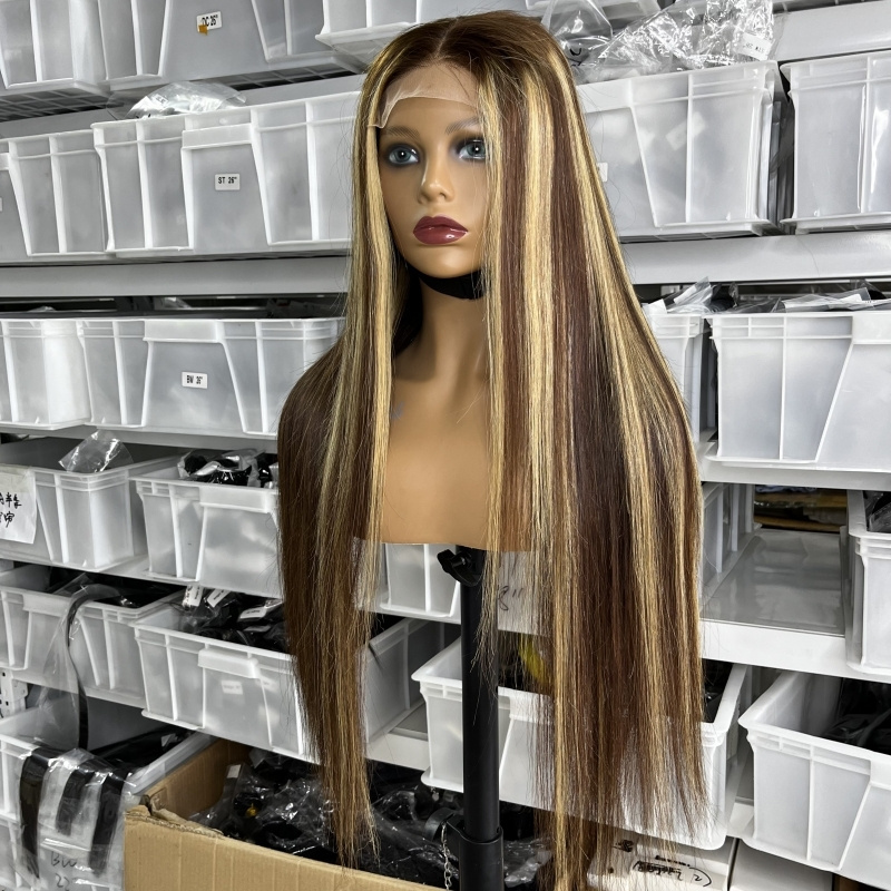 GL 38 40inch glueless full Hd lace wig,human hair lace front deep wave wigs wholesale 100% raw remy hair