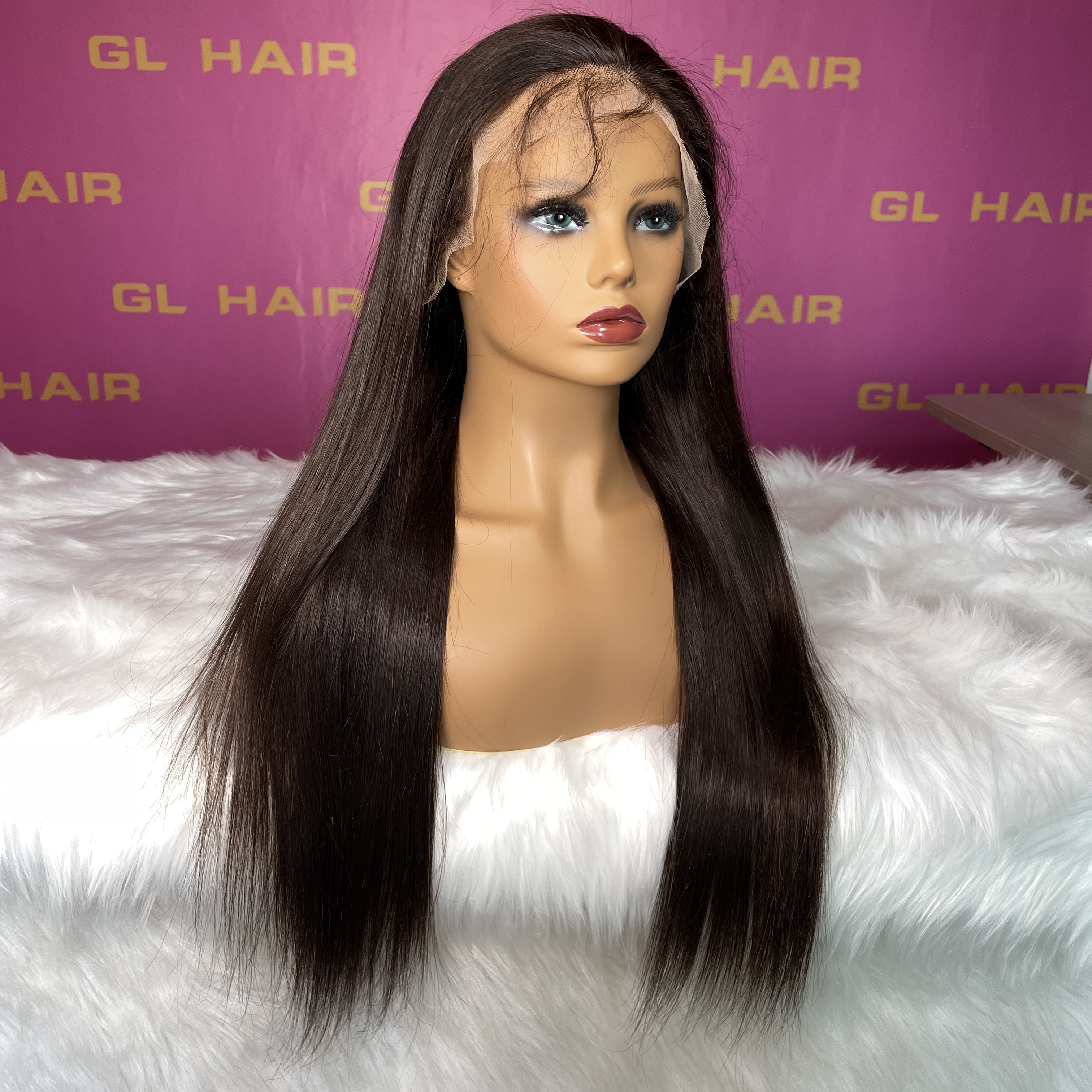 GL Peruvian 30 Inch Human Hair Wigs Water Wave Deep Wave Kinky Curly HD Full Lace Wig Human Hair Lace Front Wigs For Black Women