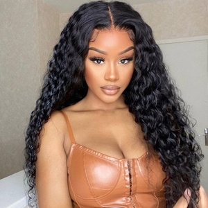 GL Peruvian 30 Inch Human Hair Wigs Water Wave Deep Wave Kinky Curly HD Full Lace Wig Human Hair Lace Front Wigs For Black Women