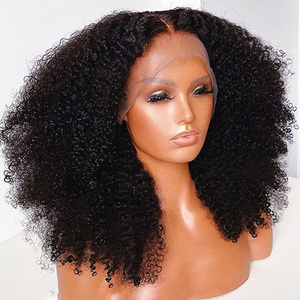 200 Density Hd Lace Wig Afro Kinky Curly Wig Afro Hair Wigs Transparent For Black Human Hair Mongolian Natural Lace Front Women