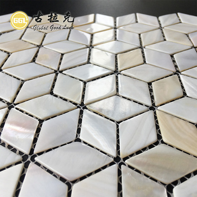 natural mother of pearl shell peel and stick self-adhesive shell art mosaic tile for kitchen backsplash and wall decor