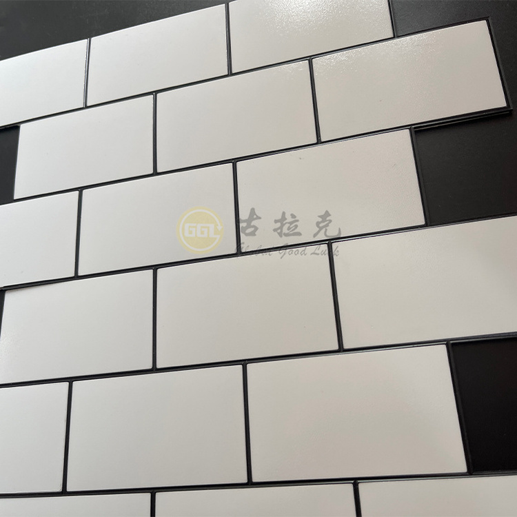 Popular Product Aluminium Wall Mosaic Tile Pure White Mosaic Peel and Stick Tile Shower Bathroom Mosaic