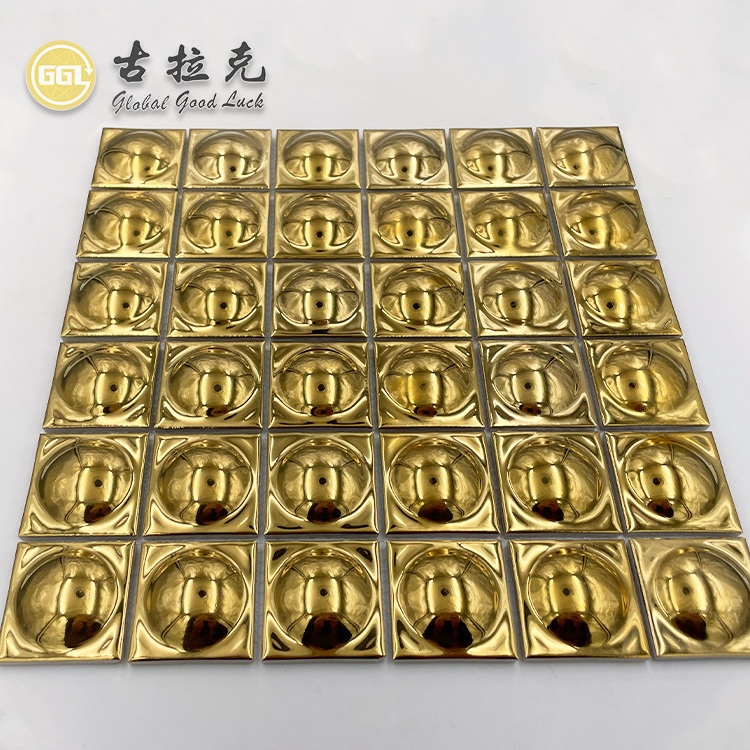 Mosaic Gold Ceramic Tiles Gold Kitchen Ceramic Mosaic Tile Modern Style Design