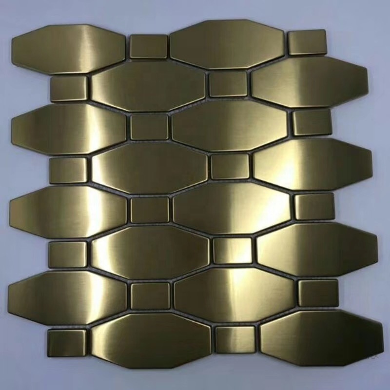 Factory rose gold metal mosaic for kitchen backspash wall