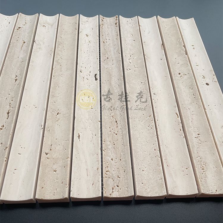 Wall stone decoration marbles fluted travertine tiles fluted wall panel bamboo ribbed decorative stones marble fluted tiles