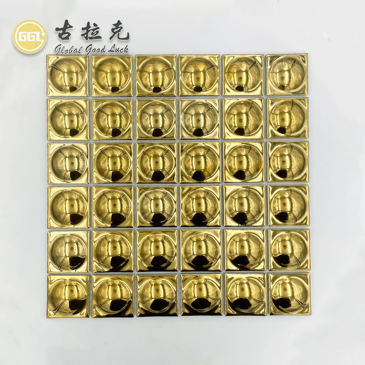 Mosaic Gold Ceramic Tiles Gold Kitchen Ceramic Mosaic Tile Modern Style Design