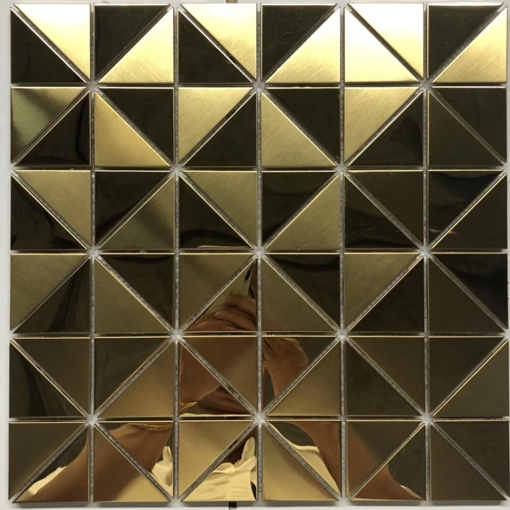 Factory rose gold metal mosaic for kitchen backspash wall