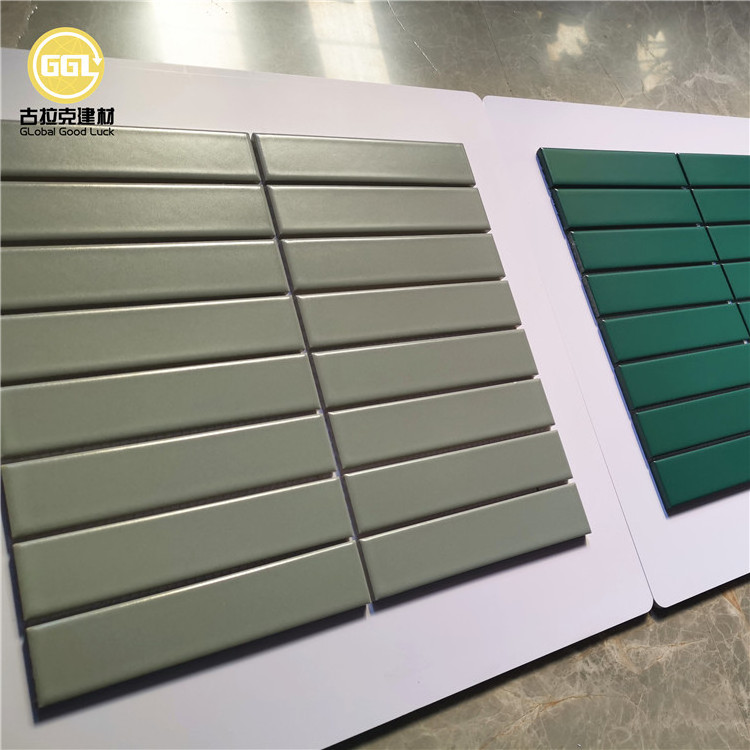 Hotel OEM Project Wall Backsplash Bathroom Shower Kitchen Finger Kit Kat Ceramic Glazed tile