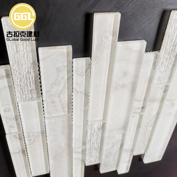 Export Quality Peel And Stick Backsplash Wall Tile Crystal Glass Mosaic