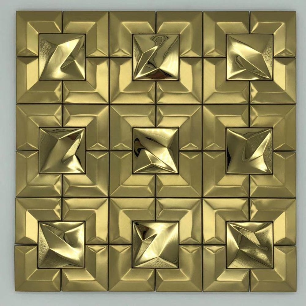 Factory rose gold metal mosaic for kitchen backspash wall