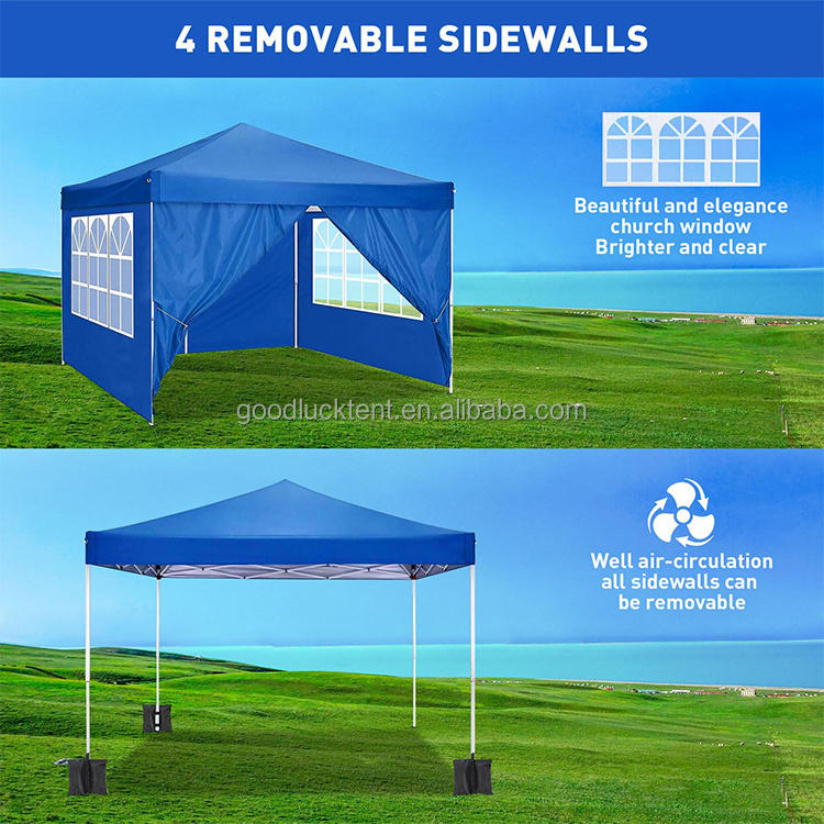 Goodluck 10x10 ft wholesale folding canopy tent market folding tent side walls