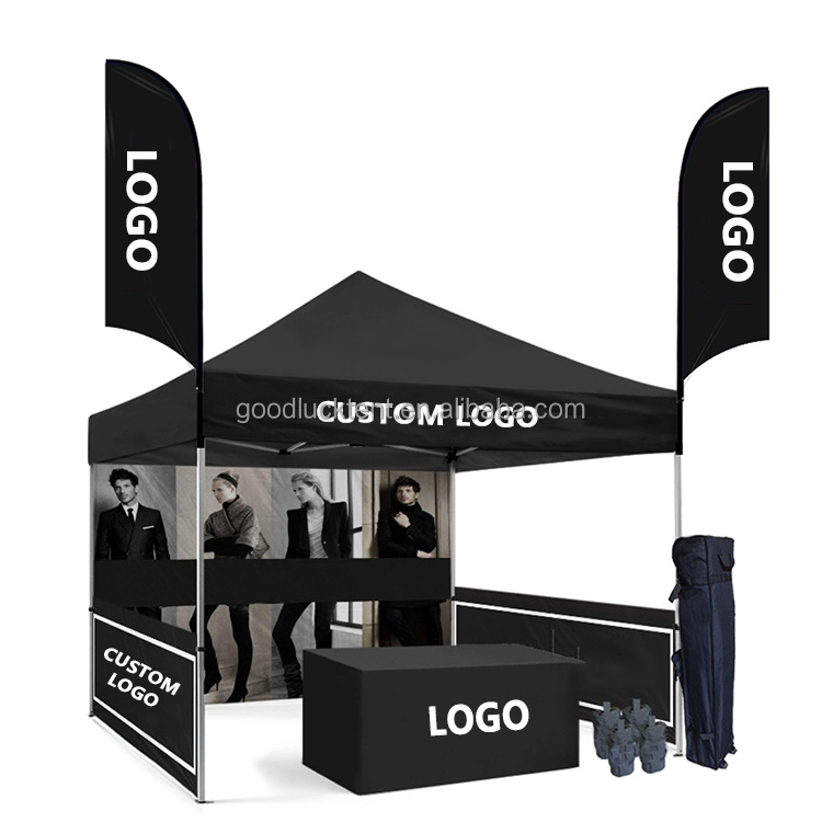 Custom Logo 3x3 3x6 Canopy Trade Show Tent Aluminum Frame Custom Print 10x20 10x10 Pop up Gazebo Tent