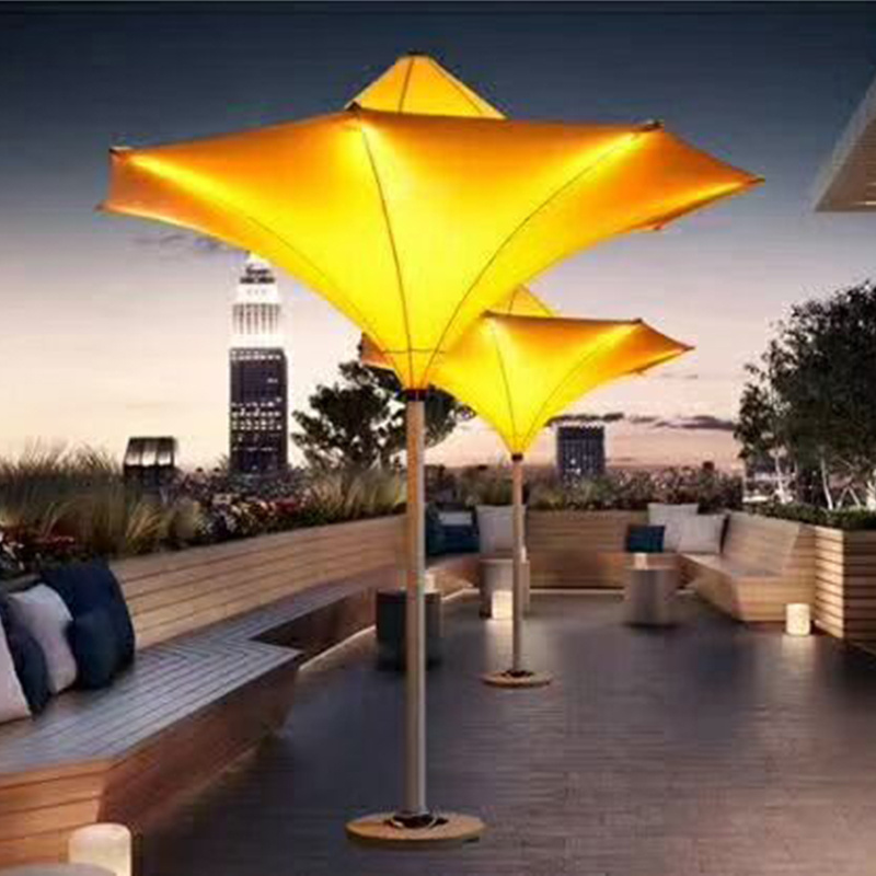 Led flashlight automatic umbrella outdoor patio umbrella with led light