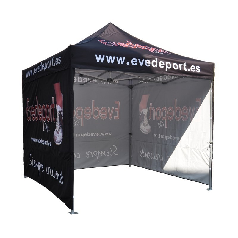 Goodluck 3 side walls pop up tent design uv resistant canopy tent with full wall