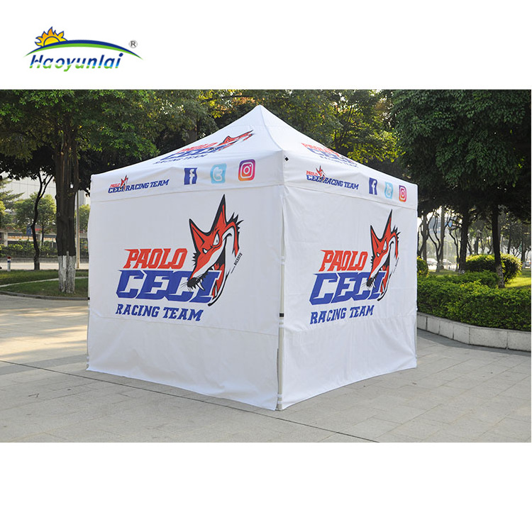 Goodluck 3 side walls pop up tent design uv resistant canopy tent with full wall