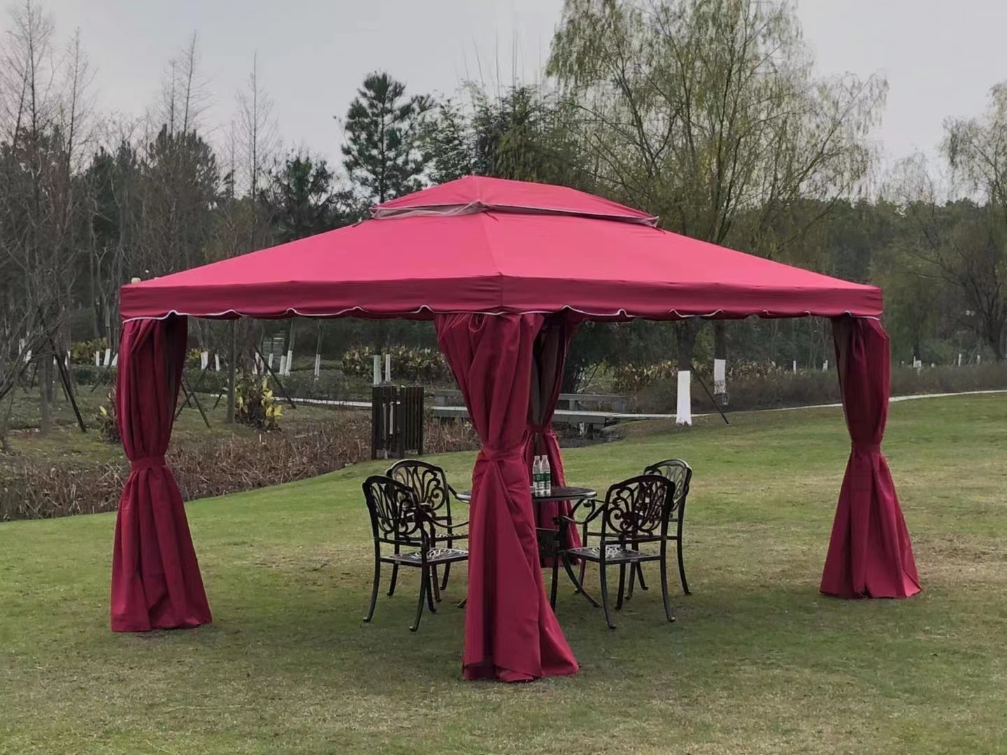 High quality waterproof modern outdoor gazebo garden wrought iron gazebo