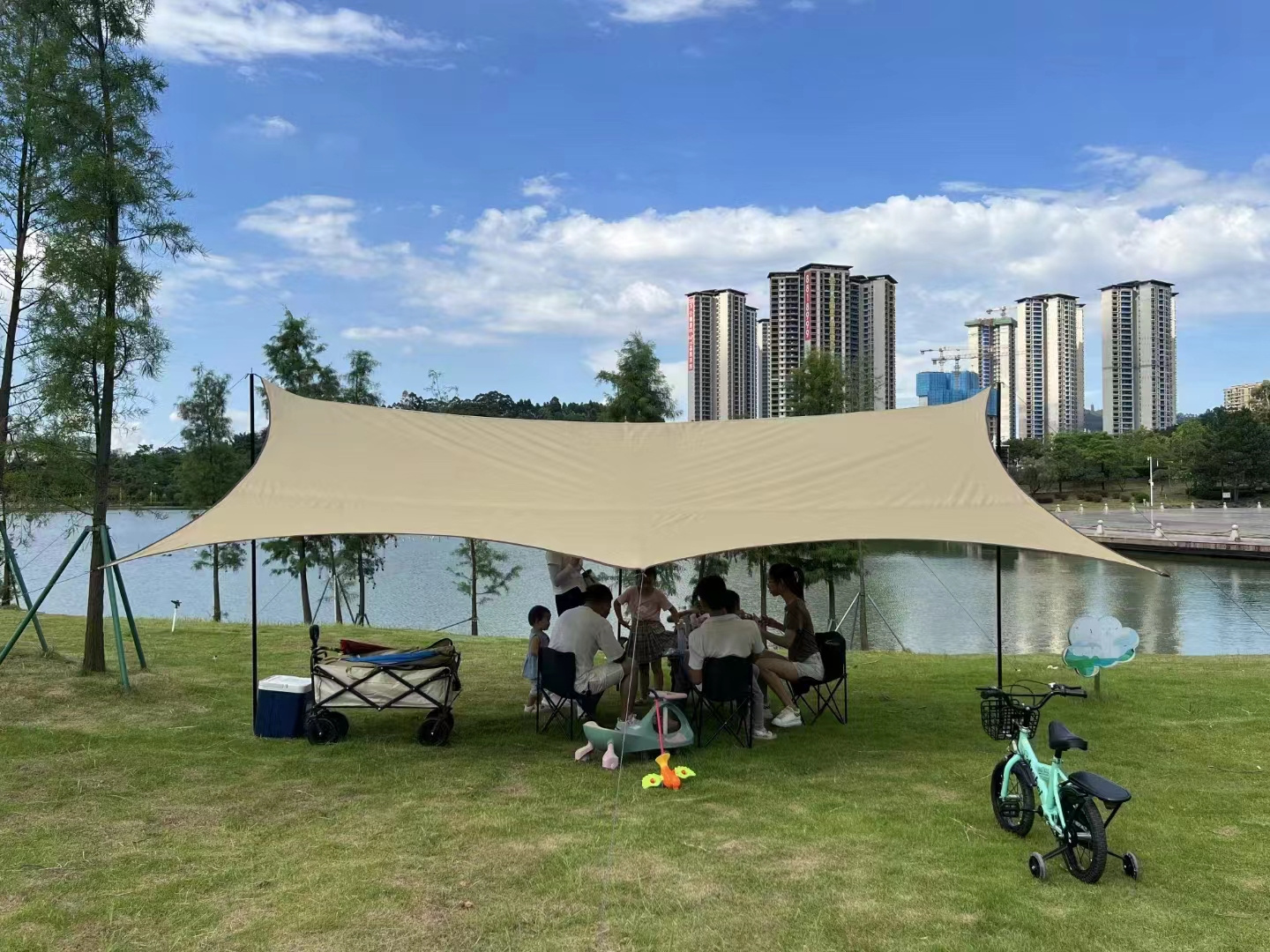 Goodluck house room beach outdoor sunshade tents camping screen outdoor dining camping canopy tent