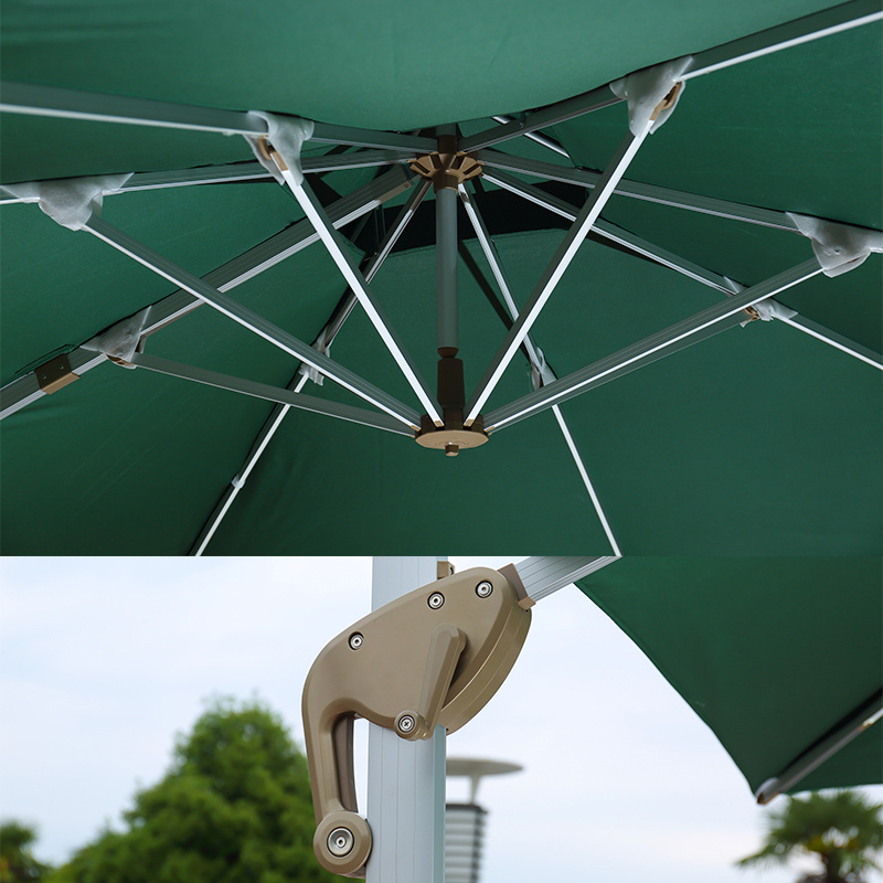 Goodluck wholesale outdoor garden cantilever hanging umbrella large size garden umbrella