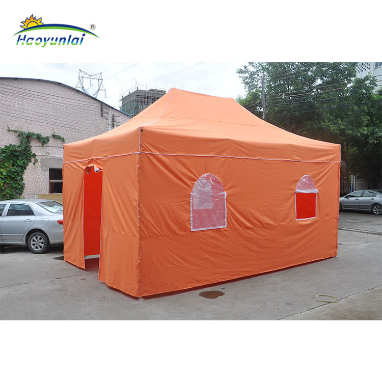 Goodluck professional custom retractable trade show folding canopy tent folding pop up market gazebo tents