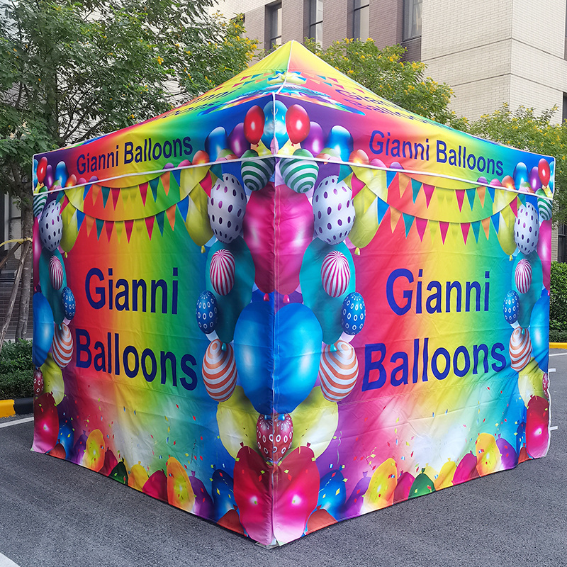 Goodluck aluminum printing10x10 tent canopy custom folding printed portable pop up tent canopy tent with wall