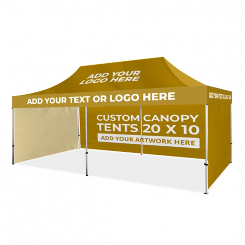 Goodluck 10x20 4 wall event tent pop up gazebo with side walls printed canopy tents