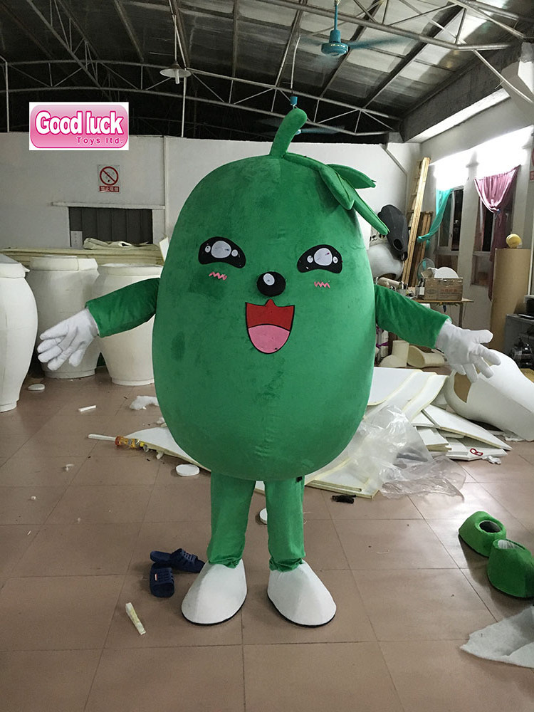 Water Melon Fancy Dress Cartoon Character Party Outfit Fursuit Green Fruit Mascot Costume Unisex Plant 3 Years Animals & Bugs