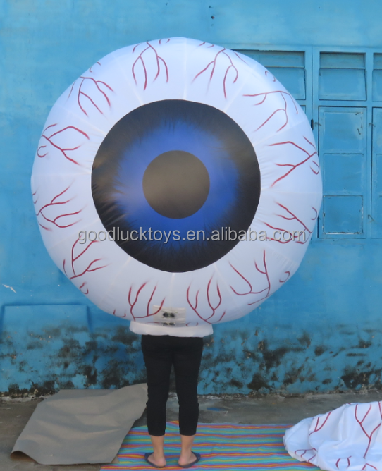 Inflatable Advertising Walking Clown Costume with logo printing, Inflatable eyeball costume for promotion activity