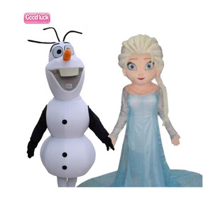 hot sale  frozen cartoon mascot  olaf Ann princess cartoon mascot costumes Elsa