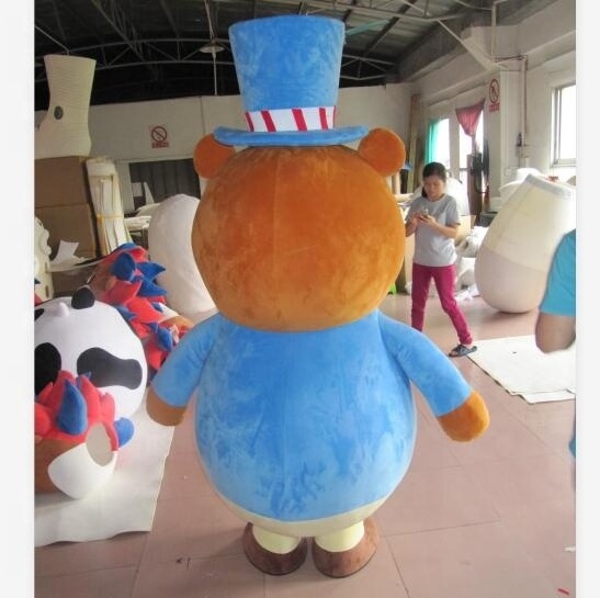 Big cute plush panda bear costume walking cartoon model for promotion bowser mascot costume