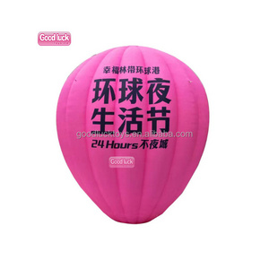 factory price 4m outdoor custom airblown products Ground inflatable Hot air balloon Advertising Balloon with interchange banners