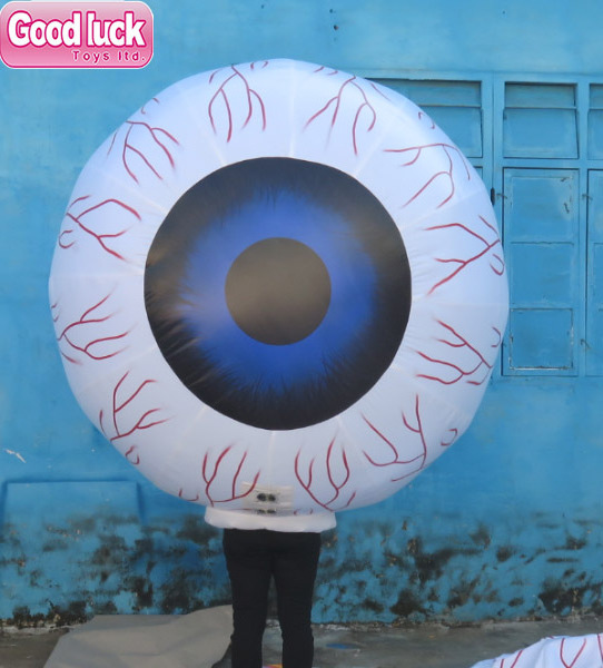 Inflatable Advertising Walking Clown Costume with logo printing, Inflatable eyeball costume for promotion activity