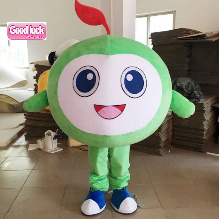 Carton fruit adult yellow apple mascot costume / Green appleFruit mascot costume/ Red apple mascot costume