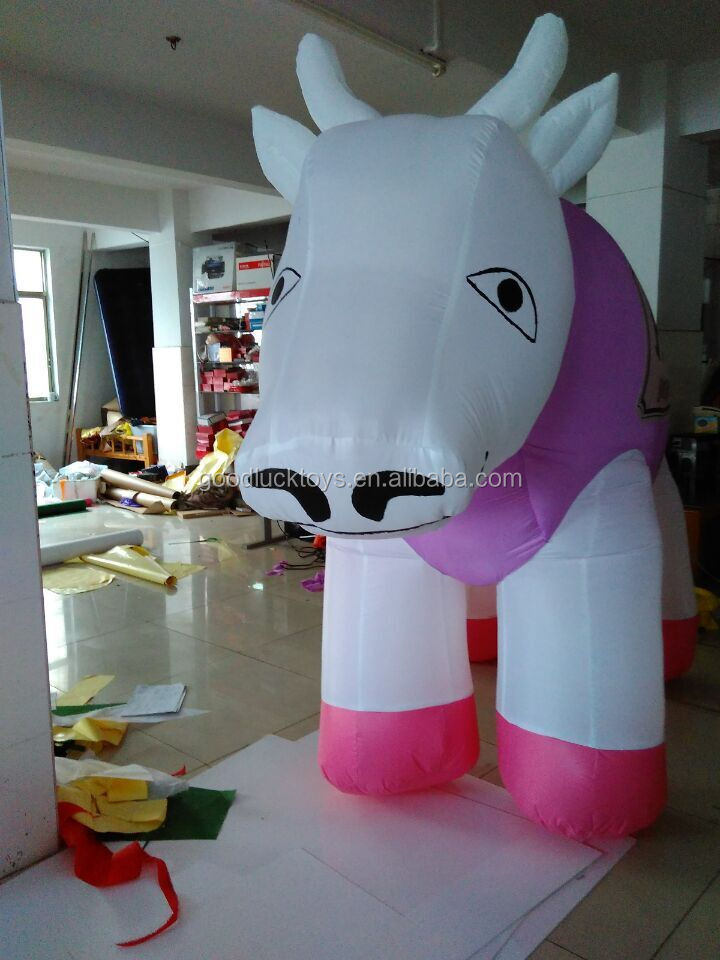 Hot sale  customized size giant inflatable purple cow for advertising