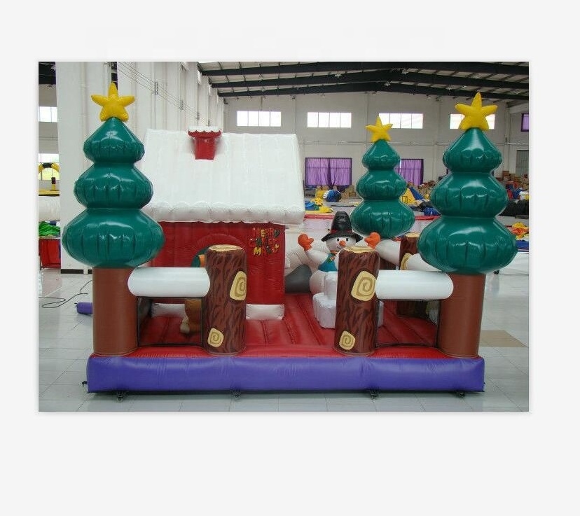 christmas inflatables decoration Commercial inflatable christmas bouncer house inflatable santa claus house