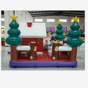 christmas inflatables decoration Commercial inflatable christmas bouncer house inflatable santa claus house