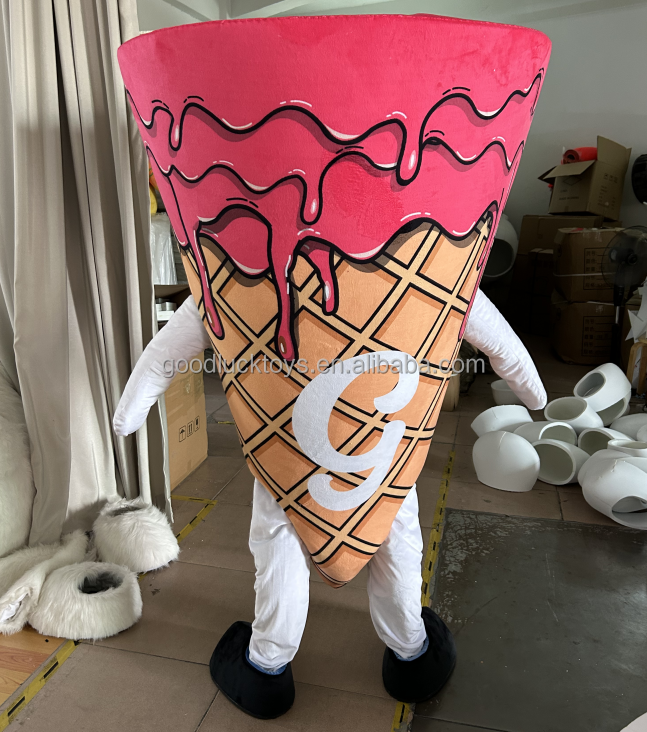 High Quality Custom icecream Mascot advertising food juice Mascot Costume Rental  ice cream mascot costumes