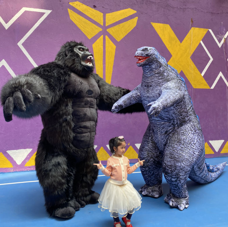 Christmas Party Costume Chimpanzee Clothes Godzilla Inflatable Costume Inflatable Cosplay Halloween Air Realistic Gorilla Adult