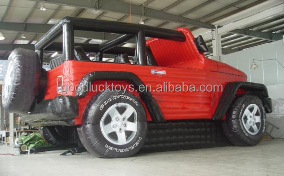 super big Advertising  floating car balloon giant inflatable motor jeep car fox  car model