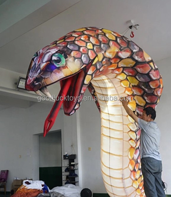 Giant Inflatable Animals Snake 15 Ft. Tall Inflatable King snake Big-eyed  python snake