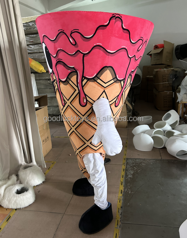 High Quality Custom icecream Mascot advertising food juice Mascot Costume Rental  ice cream mascot costumes