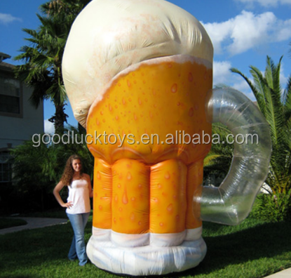 inflatable factory custom bottles drinks can models Giant inflatable beer mug for advertising