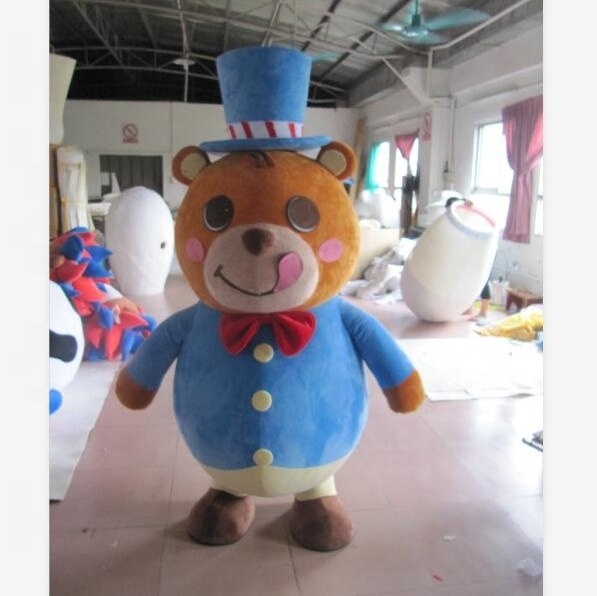 Big cute plush panda bear costume walking cartoon model for promotion bowser mascot costume