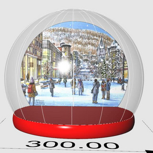 Outdoor Decorations Clear Dome Christmas Human Life Large Size Inflatable Snow Globe For Live Show